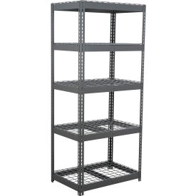 5 Shelf Heavy Duty Boltless Shelving Starter 48"Wx12"Dx120"H Wire Deck