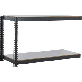 2 Shelf Heavy Duty Boltless Shelving Add On 72"Wx24"Dx36"H Laminate Deck