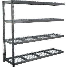 4 Shelf, Standard Duty Boltless Shelving, Add On, 96"W x 30"D x 84"H, Wire Deck