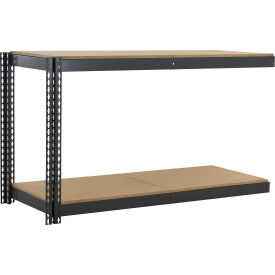 2 Shelf, Heavy Duty Boltless Shelving Add On, 72"W x 18"D x 36"H, Wood Deck