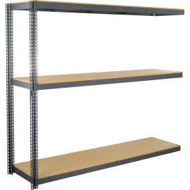 3 Shelf, Standard Duty Boltless Shelving, Add On, 96"W x 48"D x 48"H, Wood Deck