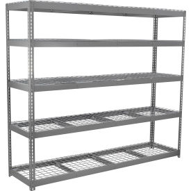 5 Shelf, Standard Duty Boltless Shelving, Starter, 96"W x 30"D x 60"H, Wire Deck