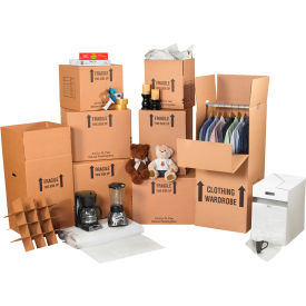 Deluxe Home Moving Kit, Kraft/White