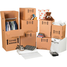 Small Home Moving Kit, Kraft/White