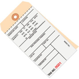 2-Part Carbonless Inventory Tag, 6-1/4"L x 3-1/8"W, 500/Pack