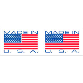 Carton Sealing Tape, Made In USA, 2" x 110 Yds., 2.2 Mil, Red/White/Blue