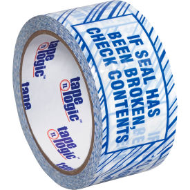 Carton Sealing Tape, If Seal Has Been..., 3" x 110 Yards, Blue/White