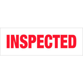 Carton Sealing Tape, Inspected, 2" x 110 Yds., 2.2 Mil, Red/White