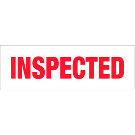 Carton Sealing Tape, Inspected, 3" x 110 Yds., 2.2 Mil, Red/White