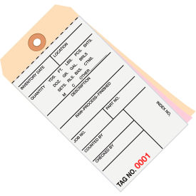 3-Part Carbonless Inventory Tag, #8, 6-1/4"L x 3-1/8"W, 500/Pack