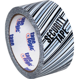 Carton Sealing Security Tape, 2" x 110 Yds., 2.5 Mil, Black/White