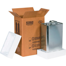 F-Style Haz Mat Shipper Kit, 1 Gallon Can, 8-3/16"L x 5-11/16"W x 12-3/8"H, Kraft