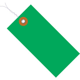 Tyvek Shipping Tag, Pre-Wired, 2-3/4"L x 1-3/8"W, Green, 100/Pack