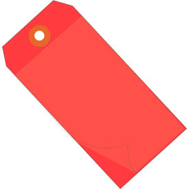 Self-Laminating Tag, #8, 6-1/4"L x 3-1/8"W, Red, 100/Pack