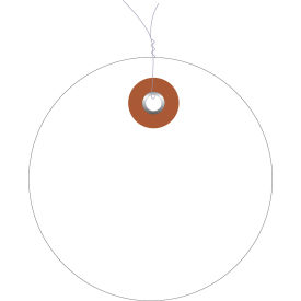 Plastic Circle Tag, Pre-Wired, 2" Dia., White, 100/Pack