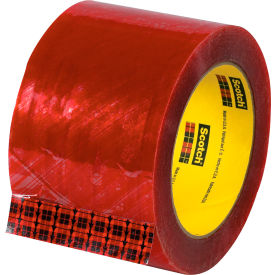 3779 Carton Sealing Tape, Check Seal Before Accepting, 3" x 110 Yds., Clear/Red