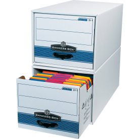 File Storage Drawers, 24"L x 12"W x 10"H, White, 6/Pack