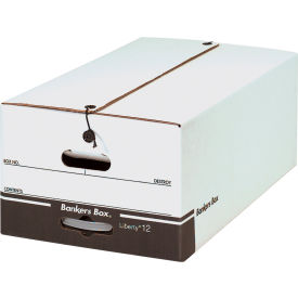 String & Button File Storage Boxes, 24"L x 15"W x 10-1/2"H, White, 12/Pack