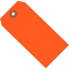 Plastic Shipping Tag, 6-1/4"L x 3-1/8"W, Orange, 100/Pack