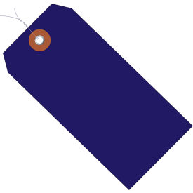 Plastic Shipping Tag, Pre-Wired, 6-1/4"L x 3-1/8"W, Blue, 100/Pack