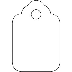 Merchandise Tag, 1-3/4"L x 1-1/8"W, White, 1000/Pack