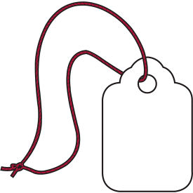 Magenta Pre-Strung Merchandise Tag, White, 1000/Pack