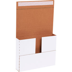 Corrugated Deluxe Easy-Fold Mailers, 11-1/8"L x 8-5/8"W x 2"H, White, 25/Pack