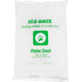 Biodegradable Cold Packs, 8 oz., 6-1/4"L x 4"W x 3/4"H, White, Pack of 72