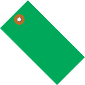 Tyvek Shipping Tag, 5-1/4"L x 2-5/8"W, Green, 100/Pack