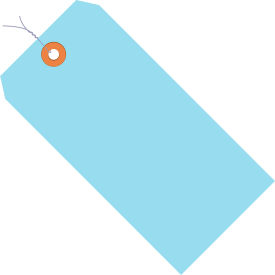 Shipping Tag, Pre-Wired, #4, 4-1/4"L x 2-1/8"W, Light Blue, 1000/Pack