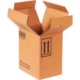 F-Style Haz Mat Boxes For Two 1 Gal Container, 9"Lx6-11/16"Wx10-1/4"H, Kraft