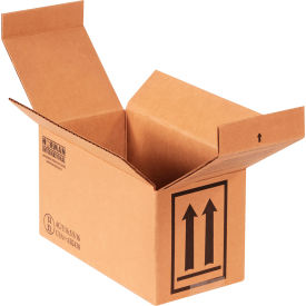 Haz Mat Boxes For Two 1 Quart Containers, 9-1/2"L x 4-5/8"W x 5"H, Kraft