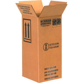 Haz Mat Boxes For 1 Gallon Plastic Jug, 6"L x 6"W x 12-3/4"H, Kraft, 20/Pack