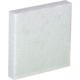 Haz Mat Foam Inserts For 1 Gallon Plastic Jug, 6"L x 6"W x 1"H, White, 48/Pack