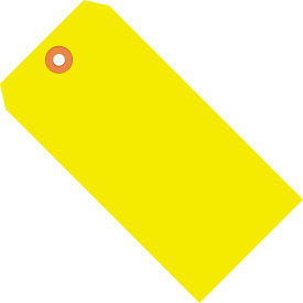 Shipping Tag, #5, 4-3/4"L x 2-3/8"W , Fluorescent Yellow, 1000/Pack