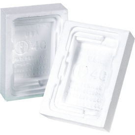 Haz Mat F-Style Foam Inserts For 1 Gallon Can, 8-1/16"Lx5-5/8"W x 2"H, White, 160 Pack