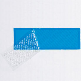 Printed Security Strips On A Roll, Opened Void, 2" x 5-3/4", 3.9 Mil, Blue