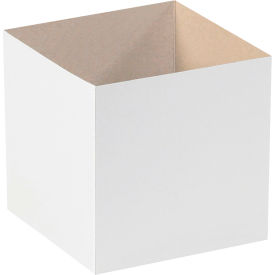 Deluxe Gift Box Bottoms, 6"L x 6"W x 6"H, White, 50/Pack