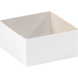 Deluxe Gift Box Bottoms, 6"L x 6"W x 3"H, White, 50/Pack