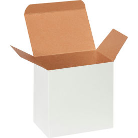 Reverse Tuck Folding Cartons, 6"L x 4"W x 6"H, White, 200/Pack