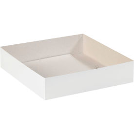 Deluxe Gift Box Bottoms, 14"L x 14"W x 3"H, White, 50/Pack