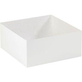 Deluxe Gift Box Bottoms, 14"L x 14"W x 6"H, White, 50/Pack