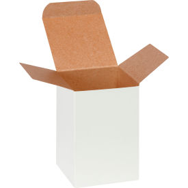 Reverse Tuck Folding Cartons, 4"L x 4"W x 6"H, White, 250/Pack