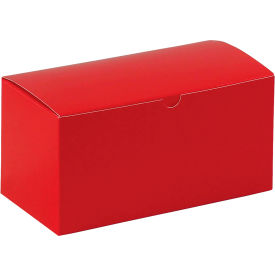 Holiday Gift Boxes, 9"L x 4-1/2"W x 4-1/2"H, Red, 100/Pack