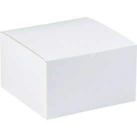 Gift Boxes, 10"L x 10"W x 6"H, White, 50/Pack