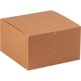 Gift Boxes, 10"L x 10"W x 6"H, Kraft, 50/Pack
