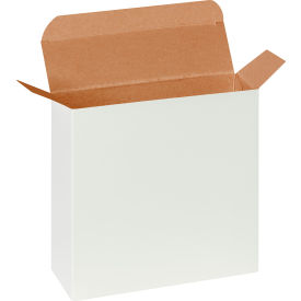 Reverse Tuck Folding Cartons, 7-1/4"L x 2"W x 7-1/4"H, White, 250/Pack