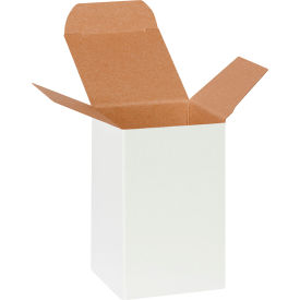 Reverse Tuck Folding Cartons, 2-1/2"L x 2-1/2"W x 4"H, White, 500/Pack