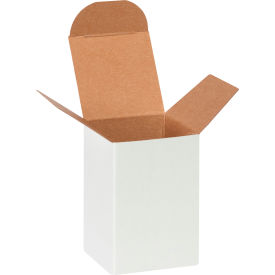 Reverse Tuck Folding Cartons, 2"L x 2"W x 3"H, White, 1000/Pack