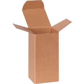 Reverse Tuck Folding Cartons, 2"L x 2"W x 4"H, Kraft, 1000/Pack